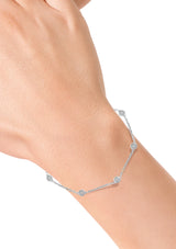 Effy 925 Sterling Silver Diamond Station Bracelet
