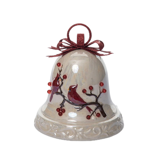 Transpac Light Up Cardinal Bell Decor