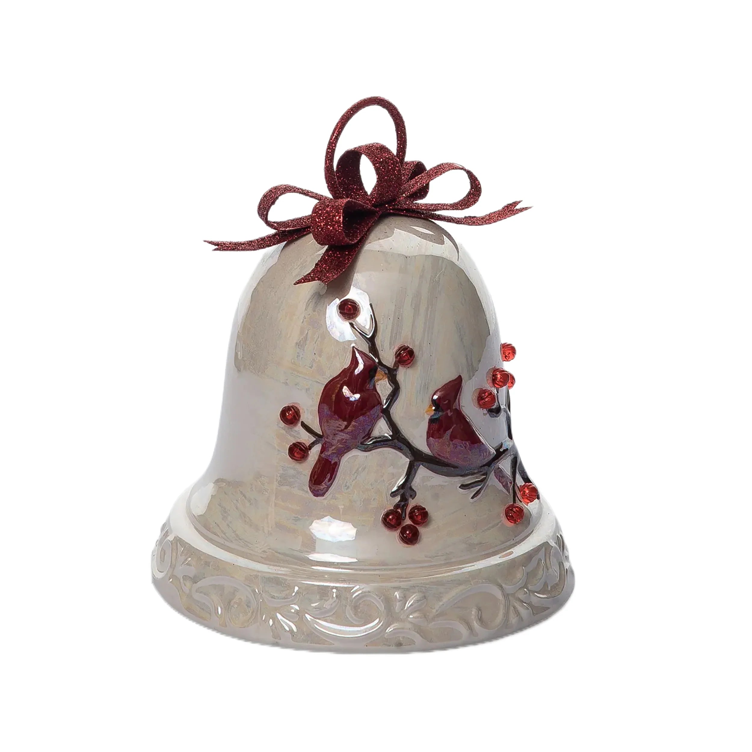 Transpac Light Up Cardinal Bell Decor