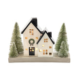 Transpac Medium Resin Light Up Cozy House Scene Decor