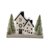 Transpac Medium Resin Light Up Cozy House Scene Decor