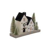 Transpac Medium Resin Light Up Cozy House Scene Decor