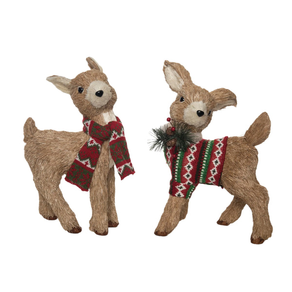 Transpac Foam Sisal Festive Deer