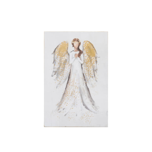 Transpac Angel Block Decor