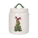 Transpac Ceramic Jard with Tree Art Lid