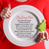 Transpac Ceramic Giving Plate with Tree