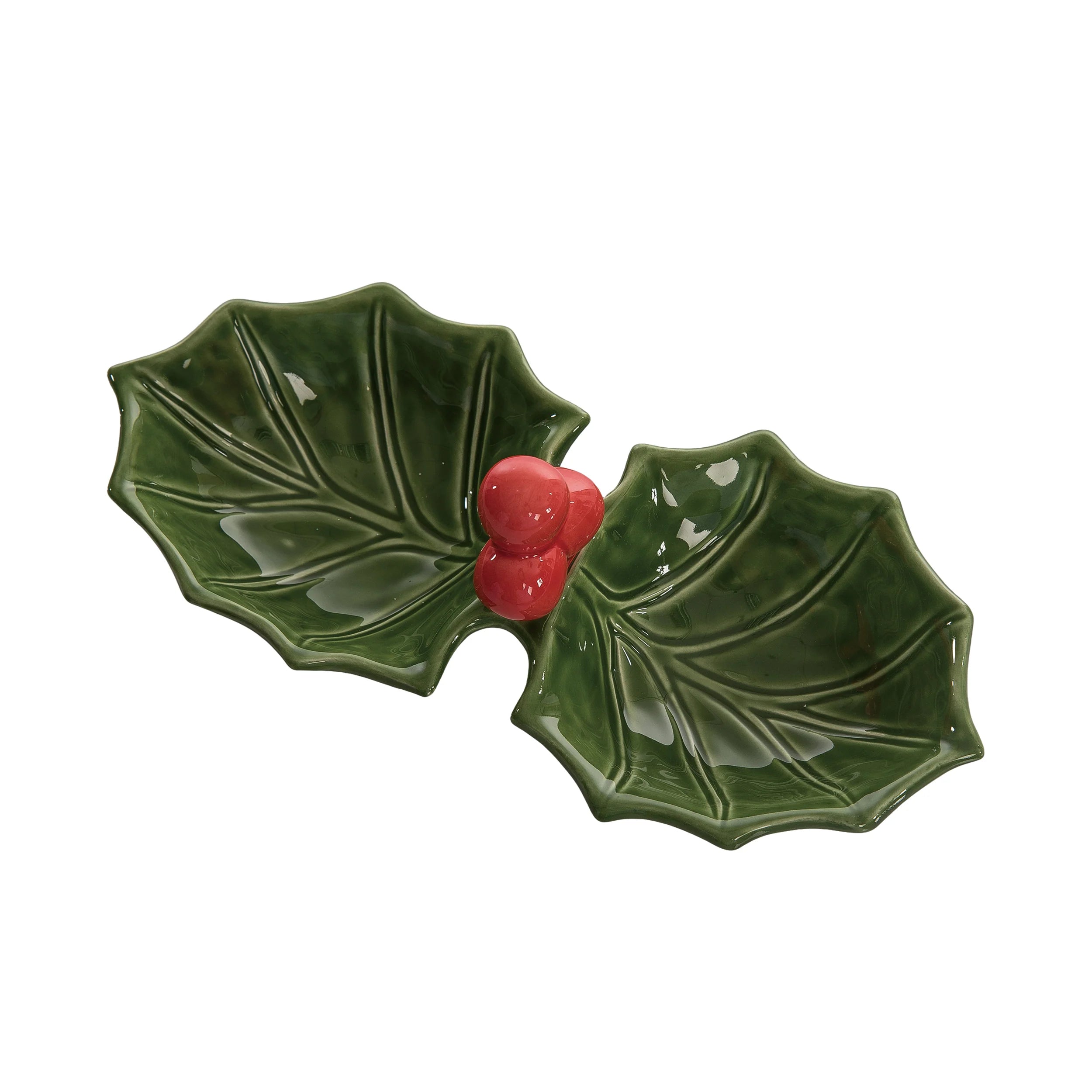Transpac Ceramic Holly Condiment Dish