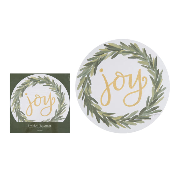 Transpac Joy Paper Placemats - Set of 12