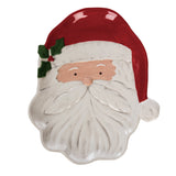 Transpac Dolomite Santa Shaped Platter
