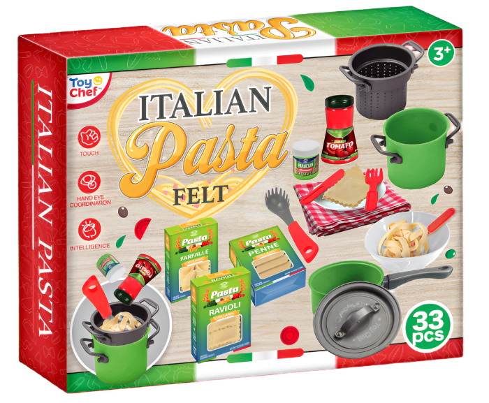 Toy Chef Italian Pasta with Felt Play Set