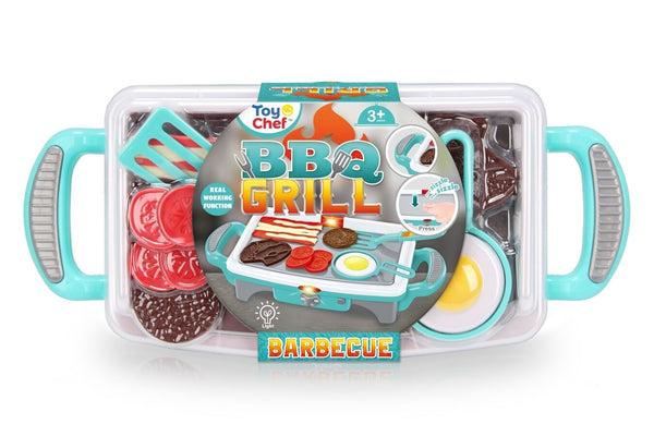 Toy Chef 12-Piece On-The-Go BBQ Grill Play Set