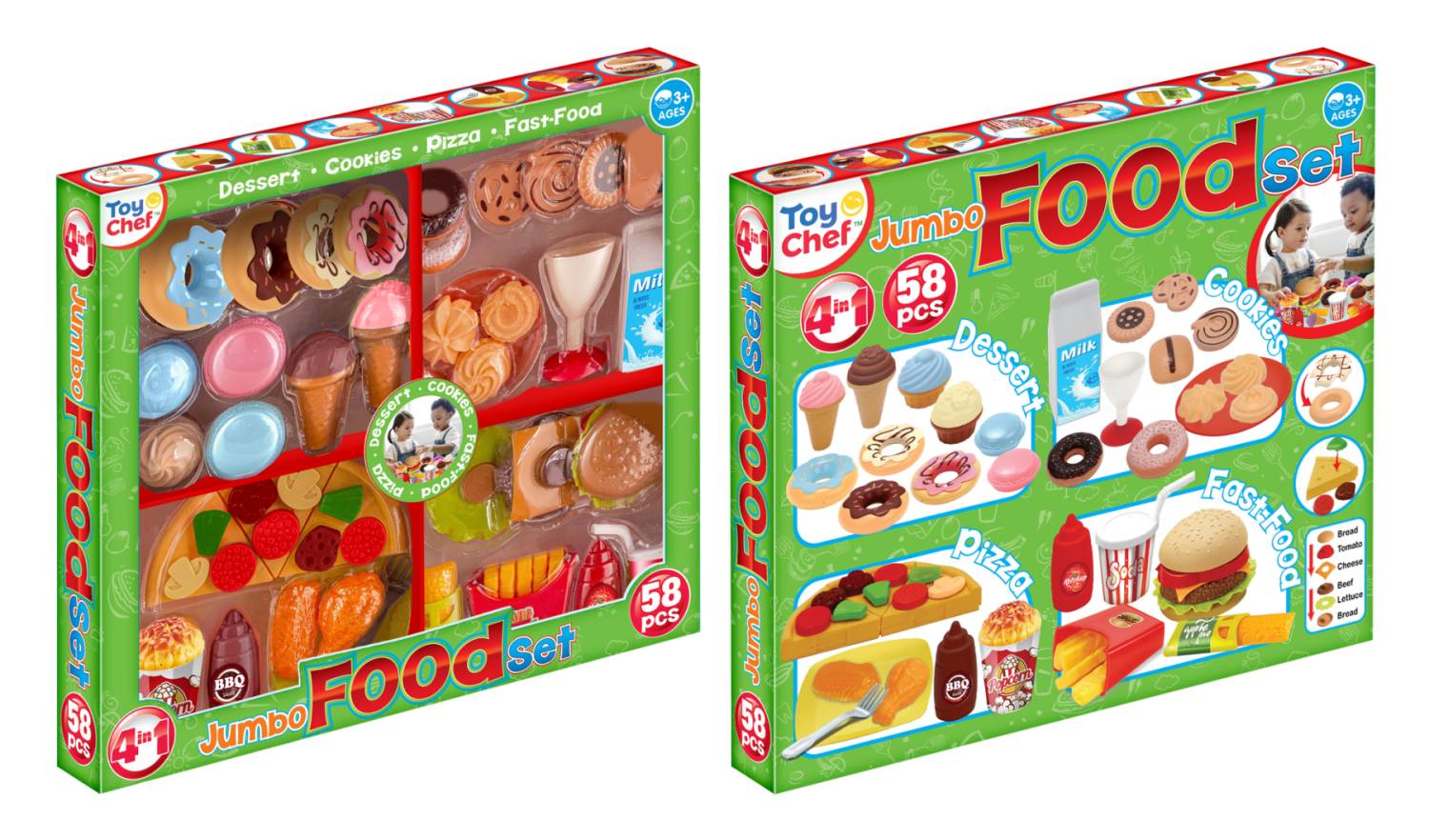 Toy Chef Food Play Set Deluxe - 4 Pack – ShopCGX