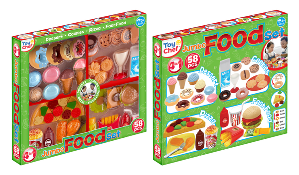 Toy Chef Food Play Set Deluxe - 4 Pack