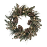 Transpac Golden & Pine Wreath
