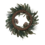 Transpac Golden & Pine Wreath