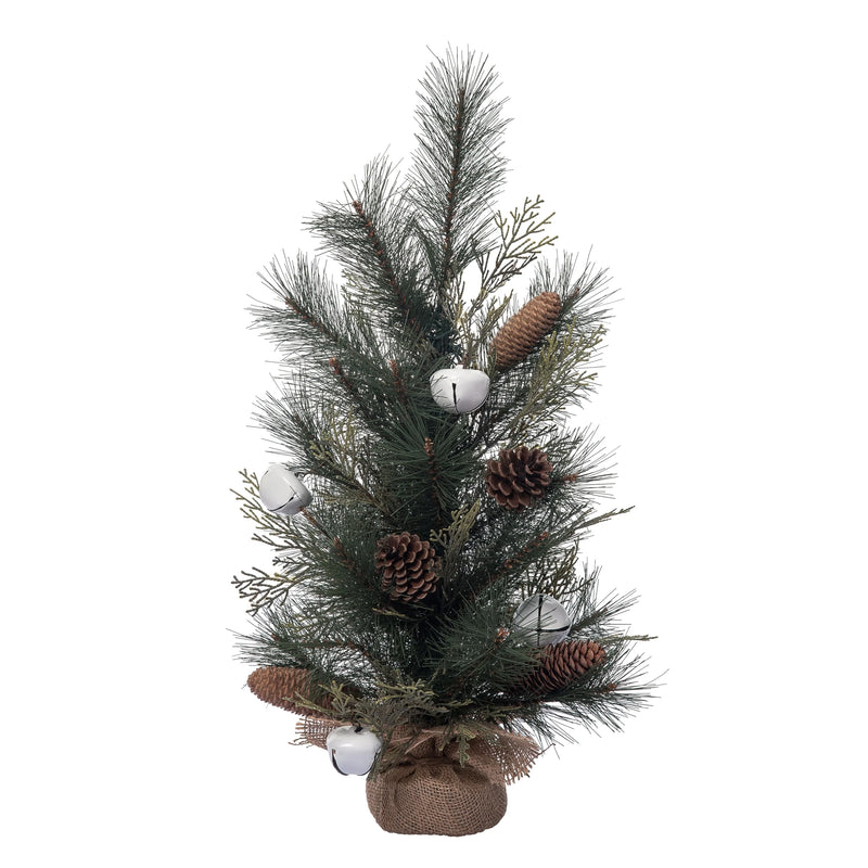 Transpac Small White Jingle Bell Tree