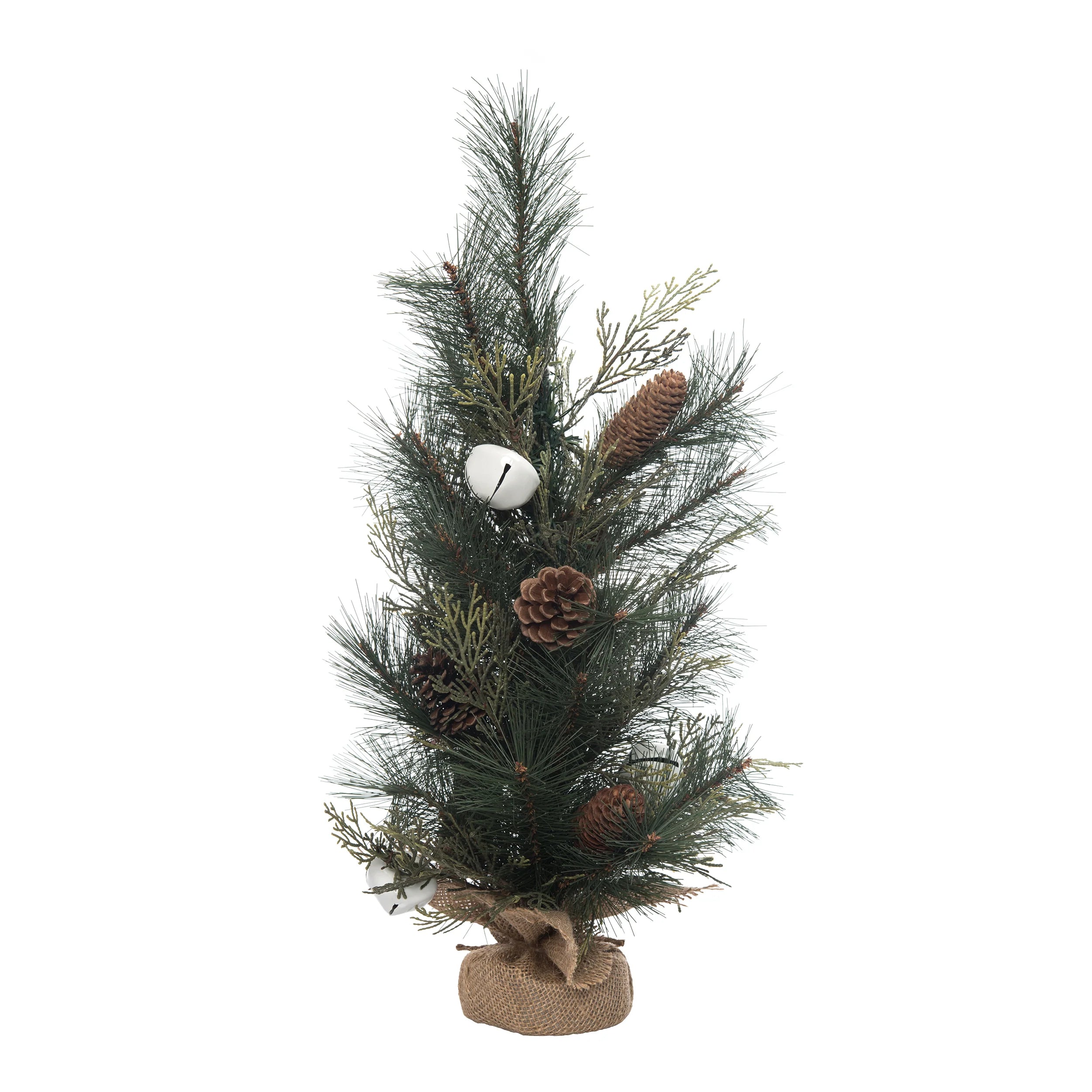 Transpac Small White Jingle Bell Tree