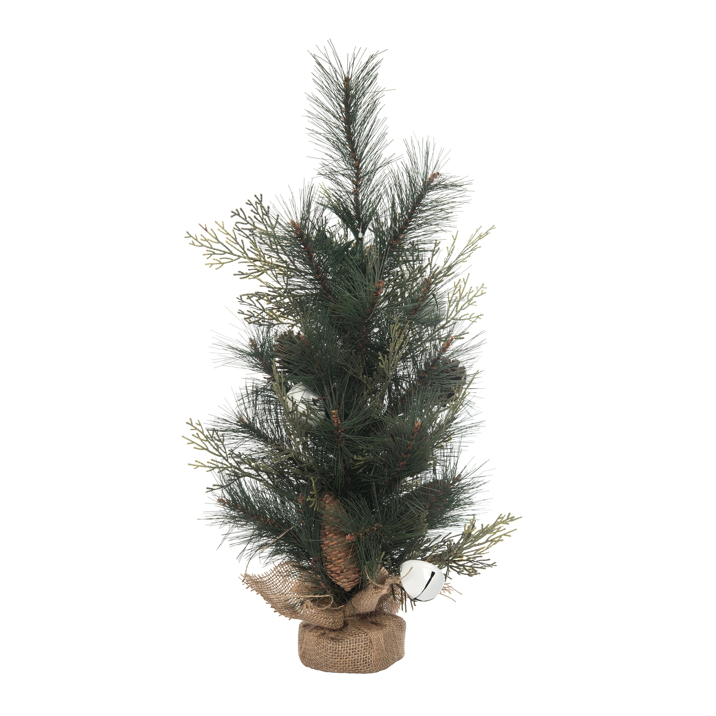 Transpac Small White Jingle Bell Tree