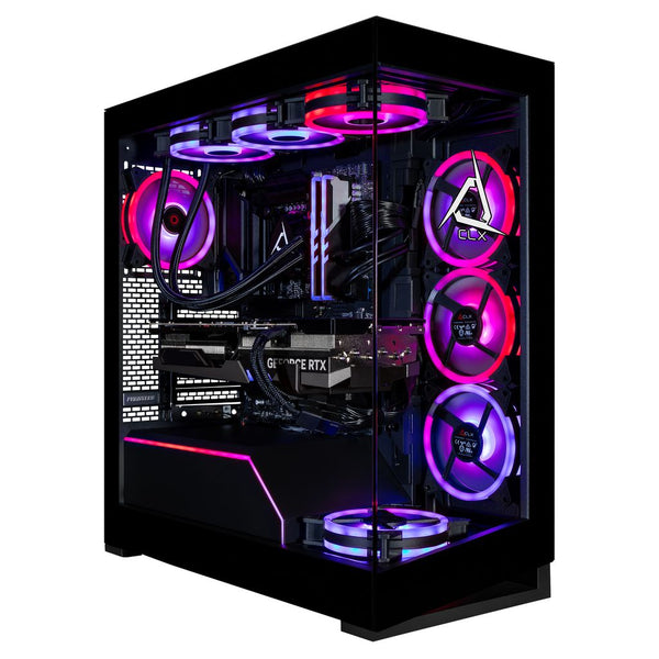 CLX Horus Gaming Desktop - Liquid Cooled Intel Core Ultra 9 285K 3.7GHz 24-Core Processor, 96GB DDR5 Memory, GeForce RTX 5080 16GB GDDR7 Graphics, 2TB NVMe M.2 SSD, 8TB HDD, WiFi, Windows 11 Home 64-bit