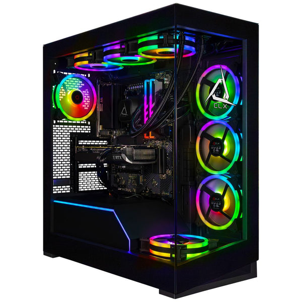 CLX Horus Gaming Desktop - Liquid Cooled AMD Ryzen 9 9950X 4.3GHz 16-Core Processor, 96GB DDR5 Memory, GeForce RTX 5090 32GB GDDR7 Graphics, 2TB NVMe M.2 SSD, 8TB HDD, WiFi, Windows 11 Home 64-bit