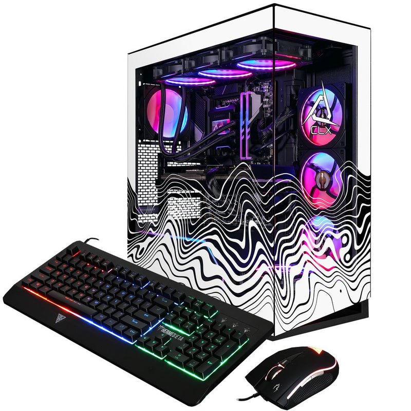 CLX Horus Gaming Desktop - Liquid Cooled AMD Ryzen 7 9800X3D 4.7GHz 8-Core Processor, 64GB DDR5 Memory, GeForce RTX 5070 Ti 16GB GDDR7 Graphics, 2TB NVMe M.2 SSD, 6TB HDD, WiFi, Windows 11 Home 64-bit