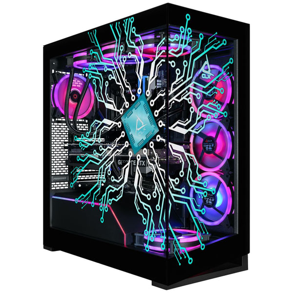CLX Horus Gaming Desktop - Liquid Cooled Intel Core Ultra 9 285K 3.7GHz 24-Core Processor, 64GB DDR5 Memory, GeForce RTX 5070 Ti 16GB GDDR7 Graphics, 2TB NVMe M.2 SSD, 6TB HDD, WiFi, Windows 11 Home 64-bit