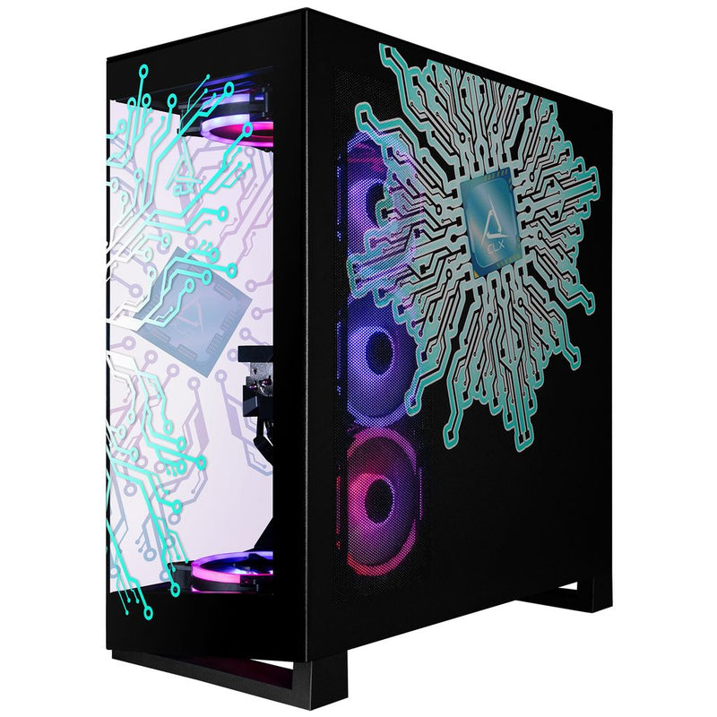 CLX Horus Gaming Desktop - Liquid Cooled Intel Core Ultra 9 285K 3.7GHz 24-Core Processor, 64GB DDR5 Memory, GeForce RTX 5070 Ti 16GB GDDR7 Graphics, 2TB NVMe M.2 SSD, 6TB HDD, WiFi, Windows 11 Home 64-bit