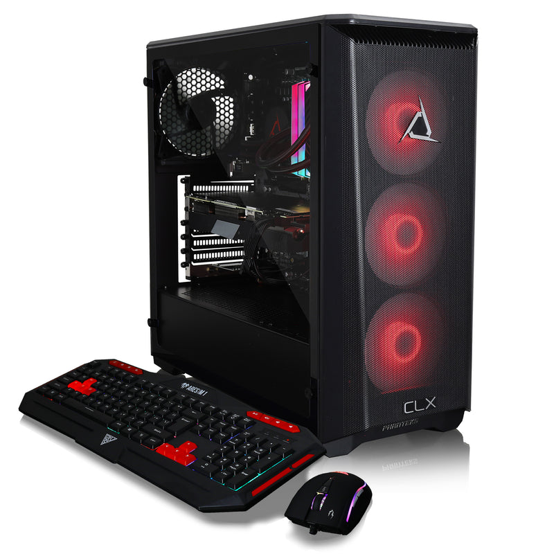 CLX SET VR-Ready Gaming Desktop - Liquid Cooled Intel Core i9 10900KF 3.7Ghz 10-Core Processor, 32GB DDR4 Memory, GeForce RTX 3080 10GB GDDR6X Graphics, 960GB SSD, 4TB HDD, WiFi, Windows 11 Home 64-bit