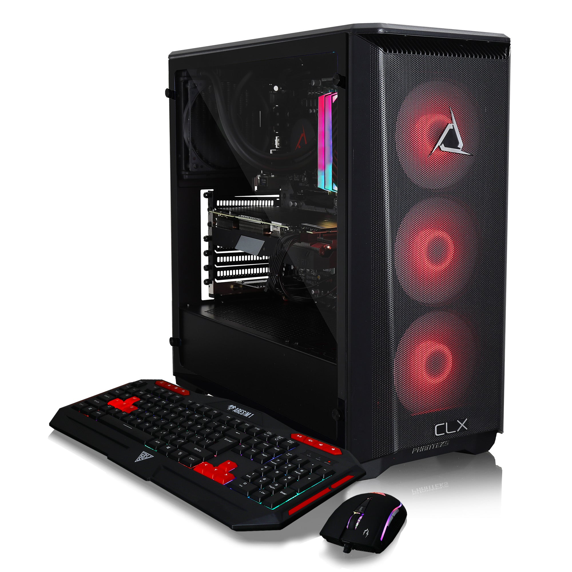 CLX SET VR-Ready Gaming Desktop - Liquid Cooled AMD Ryzen 9 5900X 3.7Ghz 12-Core Processor, 32GB DDR4 Memory, GeForce RTX 3070 8GB GDDR6 Graphics, 960GB SSD, 4TB HDD, WiFi, Windows 11 Home 64-bit