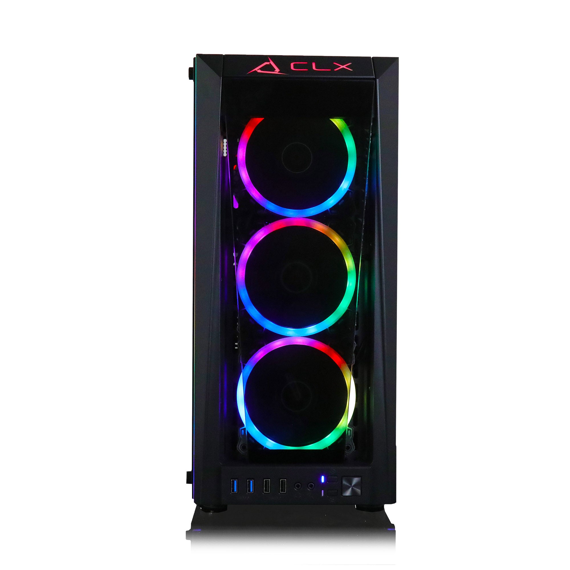 CLX SET VR-Ready Gaming Desktop - Liquid Cooled Intel Core i9 10900KF 3.7GHz 10-Core Processor, 32GB DDR4 Memory, GeForce RTX 3060 Ti 8GB GDDR6 Graphics, 960GB SSD, 4TB HDD, WiFi, Windows 11 Home 64-bit