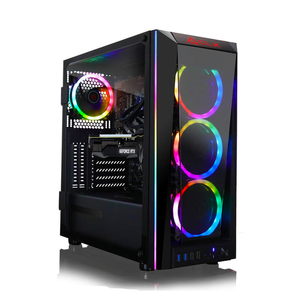 CLX SET VR-Ready Gaming Desktop - Liquid Cooled Intel Core i9 10900KF 3.7GHz 10-Core Processor, 32GB DDR4 Memory, GeForce RTX 3060 Ti 8GB GDDR6 Graphics, 960GB SSD, 4TB HDD, WiFi, Windows 11 Home 64-bit