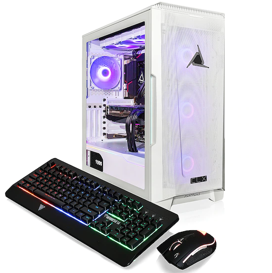 CLX SET Gaming Desktop - AMD Ryzen 9 7900X - 32GB DDR5 4800 Memory - GeForce RTX 3080 - 500GB M.2 NVMe SSD + 4TB HDD