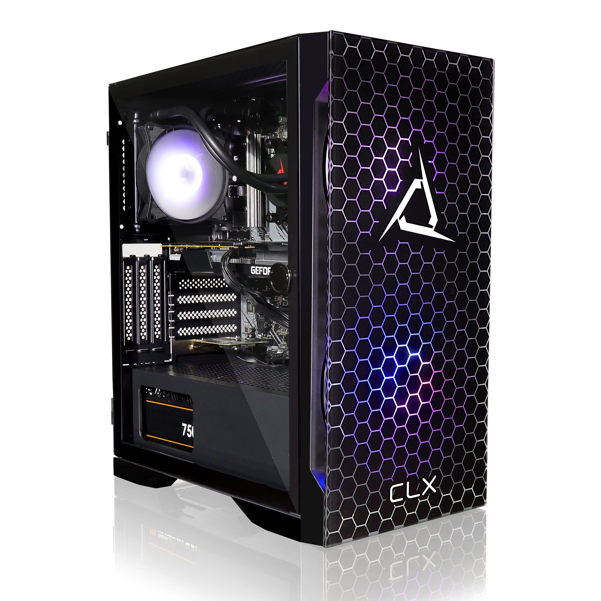 CLX SET Gaming Desktop - Liquid Cooled AMD Ryzen 5 5600X 3.7GHz 6-Core Processor, 16GB DDR4 Memory, GeForce RTX 3060 12GB GDDR6 Graphics, 500GB SSD, 3TB HDD, WiFi, Windows 11 Home 64-bit