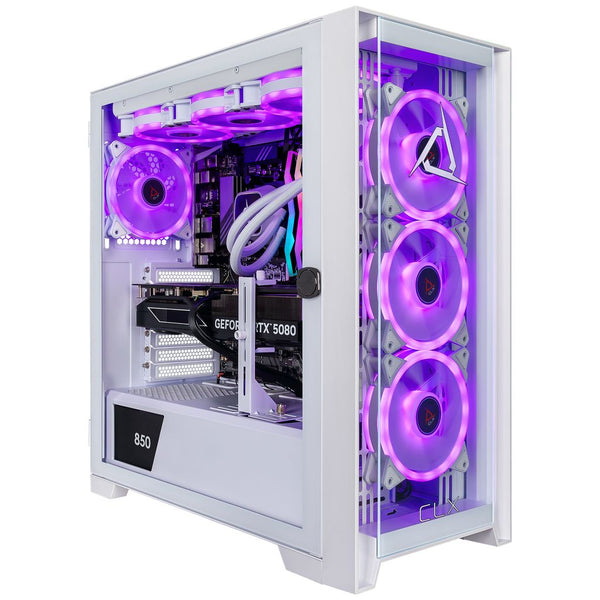 CLX SET Gaming Desktop - Liquid Cooled AMD Ryzen 9 9900X 4.4GHz 12-Core Processor, 32GB DDR5 Memory, GeForce RTX 5080 16GB GDDR7 Graphics, 2TB NVMe M.2 SSD, WiFi, Windows 11 Home 64-bit