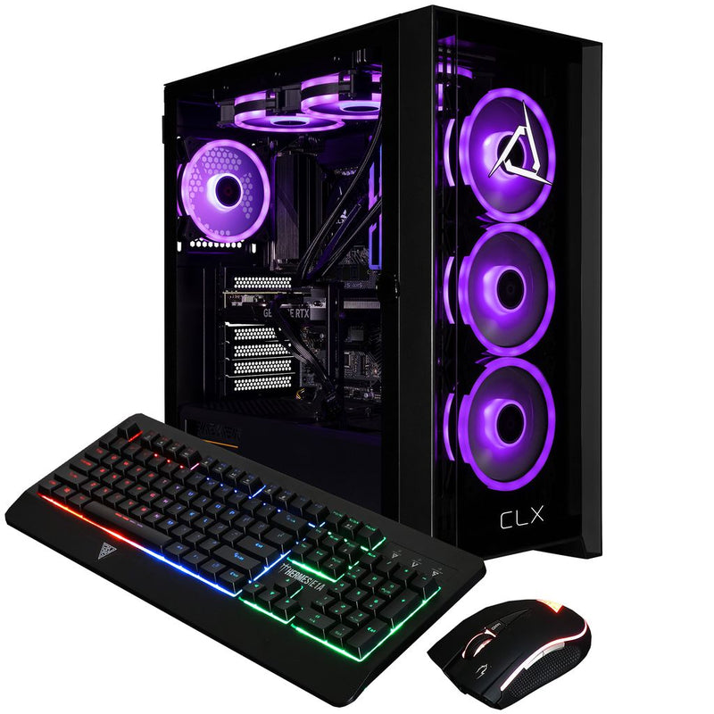 CLX SET Gaming Desktop - Liquid Cooled Intel Core i7 14700KF 3.4GHz 20-Core Processor, 32GB DDR5 Memory, GeForce RTX 5070 12GB GDDR7 Graphics, 2TB NVMe M.2 SSD, WiFi, Windows 11 Home 64-bit