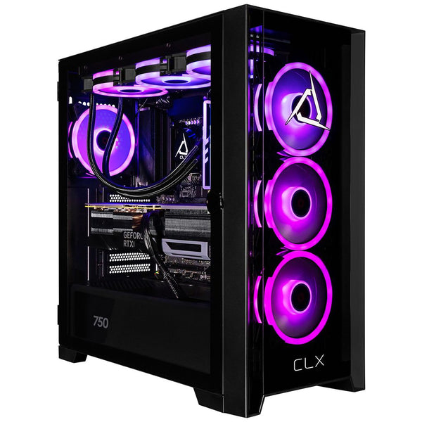 CLX SET Gaming Desktop - Liquid Cooled Intel Core Ultra 7 265F 2.4GHz 20-Core Processor, 32GB DDR5 Memory, GeForce RTX 5070 12GB GDDR7 Graphics, 2TB NVMe M.2 SSD, WiFi, Windows 11 Home 64-bit