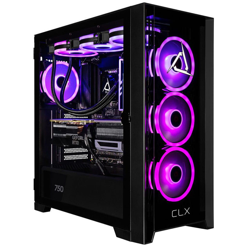 CLX SET Gaming Desktop - Liquid Cooled Intel Core Ultra 7 265F 2.4GHz 20-Core Processor, 32GB DDR5 Memory, GeForce RTX 5070 12GB GDDR7 Graphics, 2TB NVMe M.2 SSD, WiFi, Windows 11 Home 64-bit