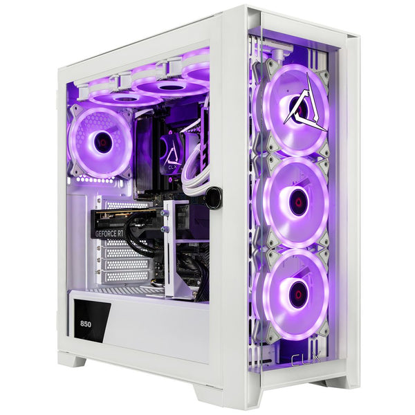 CLX SET Gaming Desktop - Liquid Cooled Intel Core Ultra 9 285K 3.7GHz 24-Core Processor, 64GB DDR5 Memory, GeForce RTX 5070 12GB GDDR7 Graphics, 2TB NVMe M.2 SSD, 4TB HDD, WiFi, Windows 11 Home 64-bit