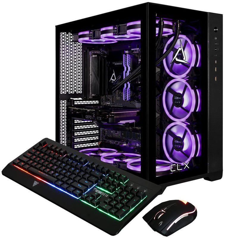 CLX SET Gaming Desktop - Liquid Cooled Intel Core i9 14900KF 3.2GHz 24-Core Processor, 64GB DDR5 Memory, GeForce RTX 5070 12GB GDDR7 Graphics, 2TB NVMe M.2 SSD, 6TB HDD, WiFi, Windows 11 Home 64-bit