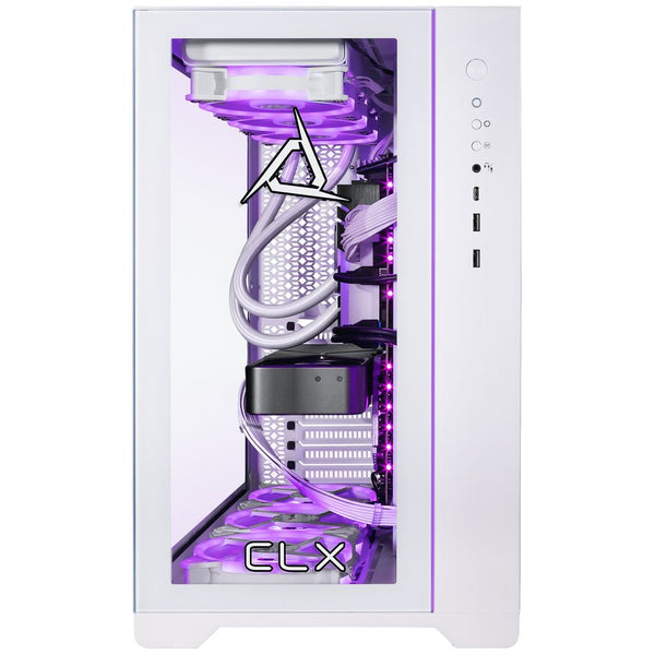CLX SET Gaming Desktop - Liquid Cooled AMD Ryzen 7 7800X3D 4.2GHz 8-Core Processor, 64GB DDR5 Memory, GeForce RTX 5070 12GB GDDR7 Graphics, 2TB NVMe M.2 SSD, 6TB HDD, WiFi, Windows 11 Home 64-bit