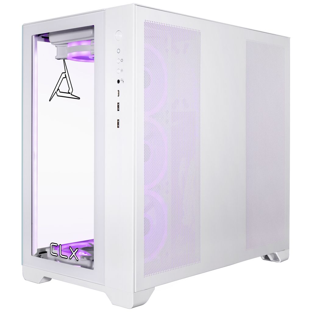 CLX SET Gaming Desktop - Liquid Cooled AMD Ryzen 7 7800X3D 4.2GHz 8-Core Processor, 64GB DDR5 Memory, GeForce RTX 5070 12GB GDDR7 Graphics, 2TB NVMe M.2 SSD, 6TB HDD, WiFi, Windows 11 Home 64-bit
