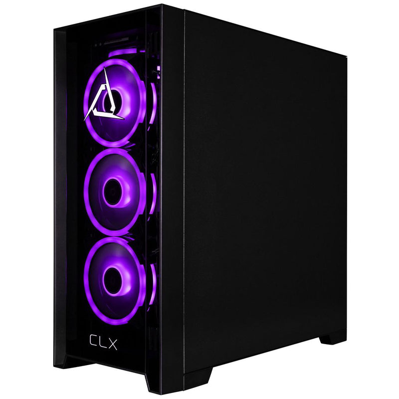 CLX SET Gaming Desktop - Liquid Cooled AMD Ryzen 7 7800X3D 4.2GHz 8-Core Processor, 32GB DDR5 Memory, Radeon RX 9070 XT 16GB GDDR6 Graphics, 2TB NVMe M.2 SSD, WiFi, Windows 11 Home 64-bit