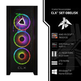 CLX SET Gaming Desktop - Liquid Cooled AMD Ryzen 7 7800X3D 4.2GHz 8-Core Processor, 32GB DDR5 Memory, Radeon RX 9070 XT 16GB GDDR6 Graphics, 2TB NVMe M.2 SSD, WiFi, Windows 11 Home 64-bit