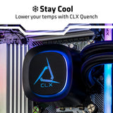 CLX SET Gaming Desktop - Liquid Cooled AMD Ryzen 7 7800X3D 4.2GHz 8-Core Processor, 32GB DDR5 Memory, Radeon RX 9070 XT 16GB GDDR6 Graphics, 2TB NVMe M.2 SSD, WiFi, Windows 11 Home 64-bit
