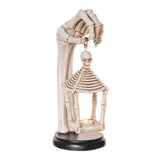 Transpac Resin Light Up Creepy Skeleton Lantern Decor