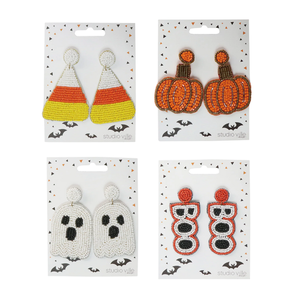 Transpac Halloween Earrings - Set of 4