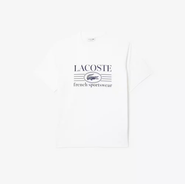 Lacoste Mens Classic Fit Cotton Print Short Sleeve T-Shirt