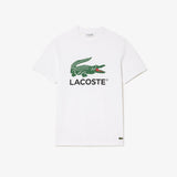 Lacoste Mens Signature Print Cotton Short Sleeve T-Shirt