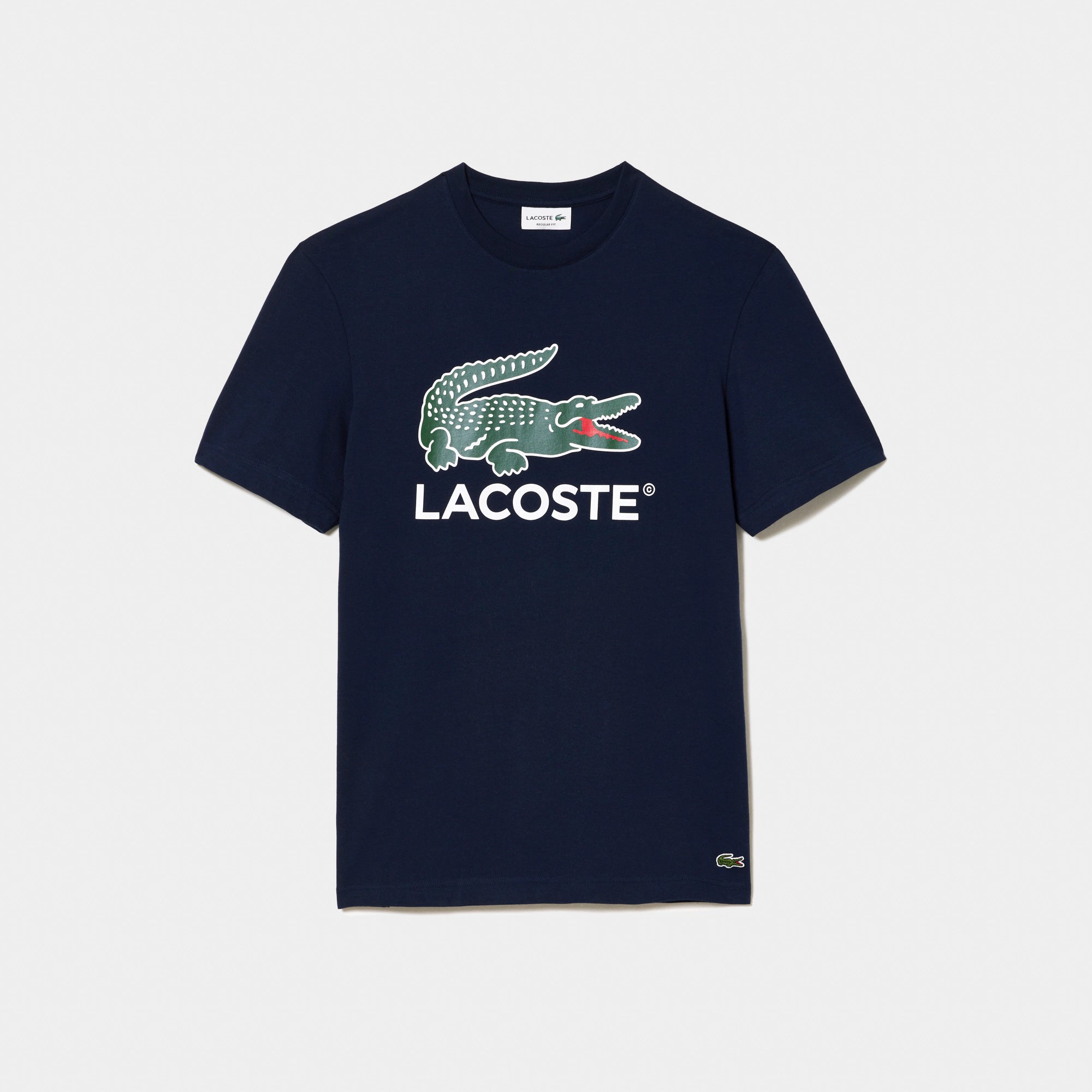 Lacoste Mens Signature Print Cotton Short Sleeve T-Shirt