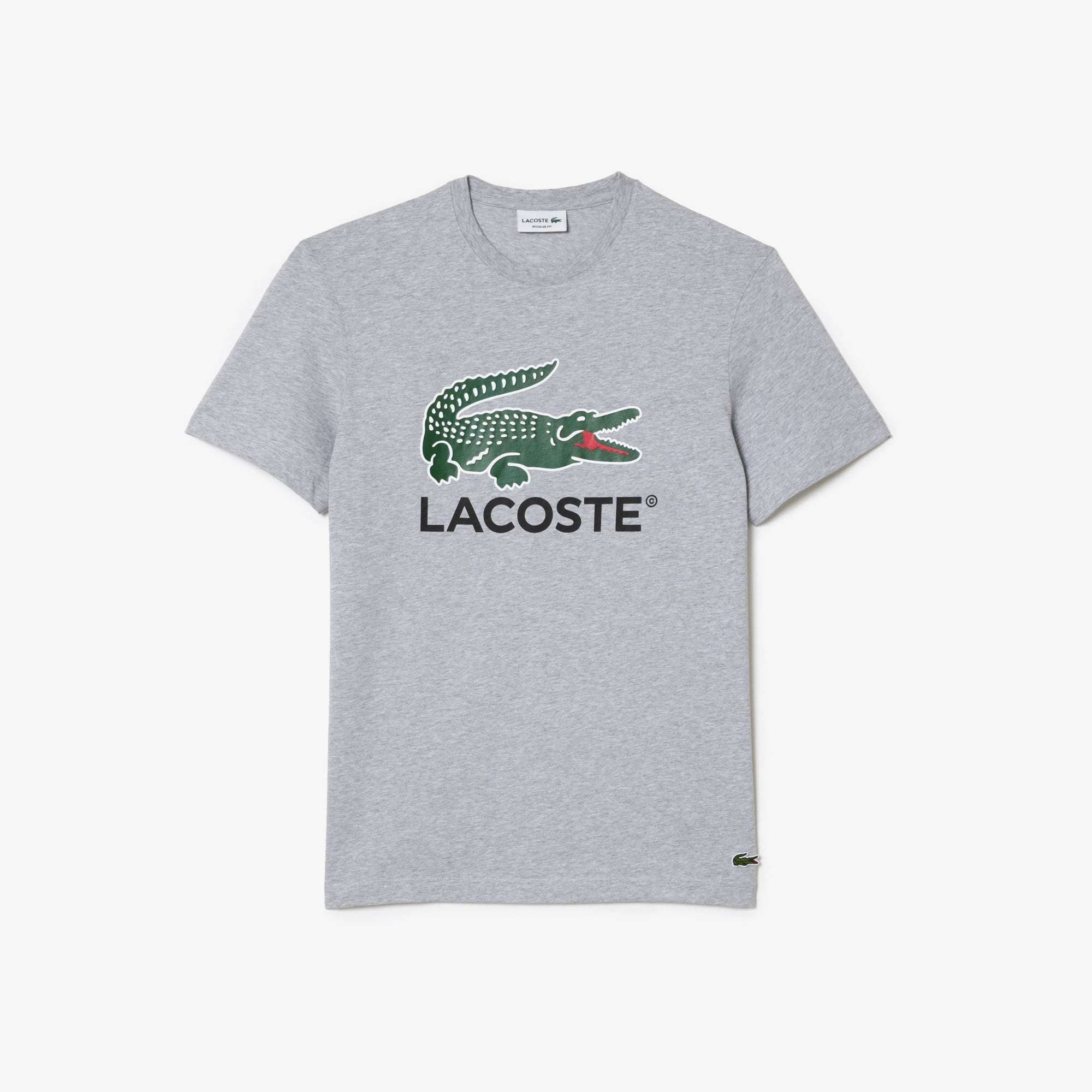 Lacoste Mens Signature Print Cotton Short Sleeve T-Shirt